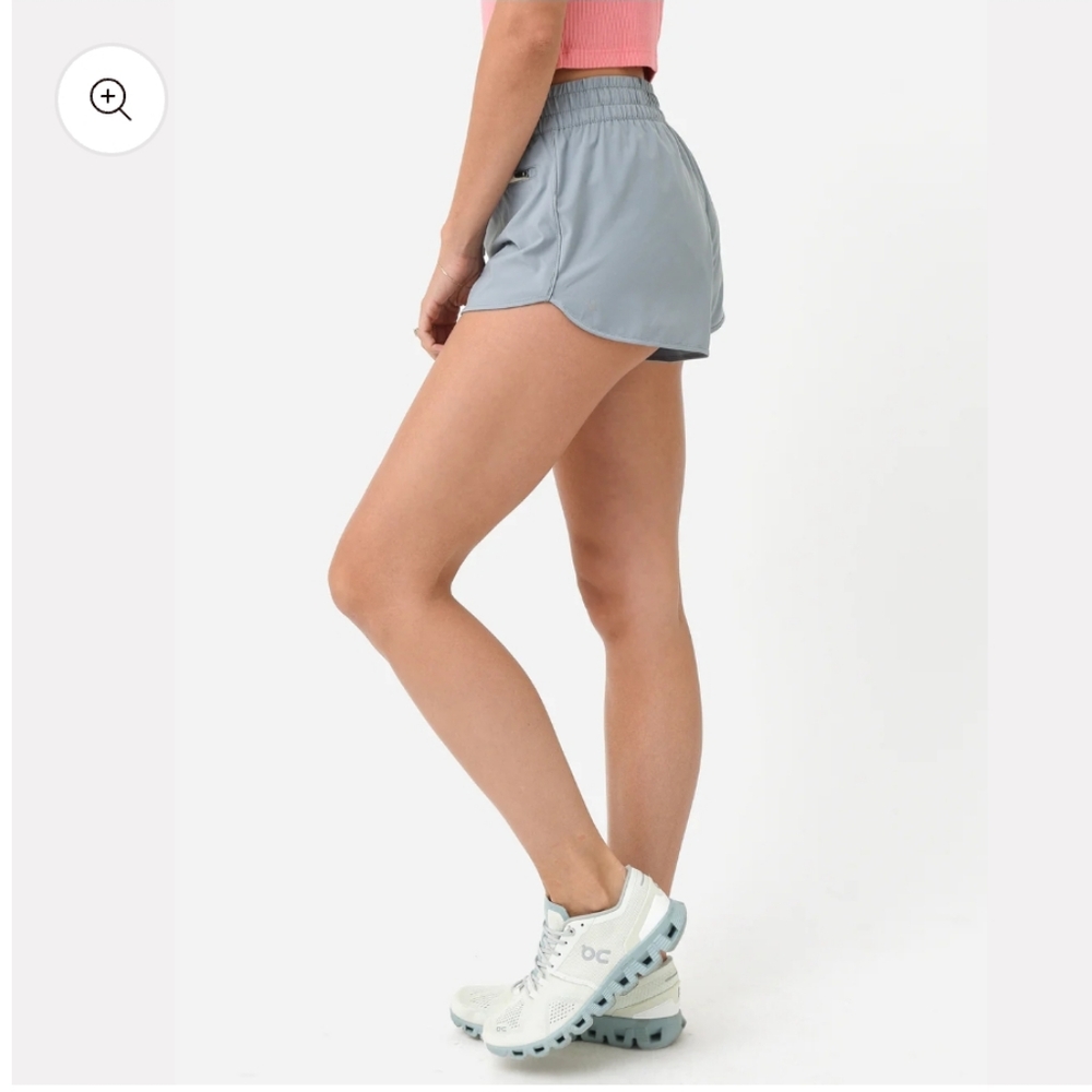 Vuori Women's Athletic Shorts - Light Gray - Picture 4 of 13